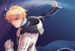 Rule 34 | 1boy, ahoge, armor, arthur pendragon (fate), bad id, bad pixiv id, blonde hair, fate/prototype, fate (series), gauntlets, green eyes, invisible air (fate), joha, male focus, short hair, solo, sword, weapon