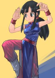 Rule 34 | 1girl, black eyes, black hair, breasts, chi-chi (dragon ball), chinese clothes, dragon ball, highres, long hair, open mouth, smile, solo, tesshii (riza4828)