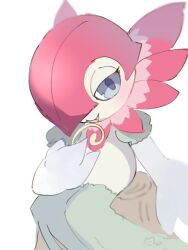 Rule 34 | digimon, digimon (creature), floramon, looking at viewer, sharp teeth, simple background, teeth, white background