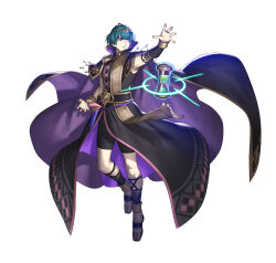 Rule 34 | 1boy, blue eyes, blue hair, byleth (fire emblem), byleth (male) (fire emblem), cape, fire emblem, fire emblem: three houses, fire emblem heroes, hourglass, male focus, nintendo, official alternate costume, purple cape, solo