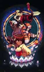 Rule 34 | 2boys, 2girls, ajna (indivisible), highres, indivisible, multiple boys, multiple girls, tagme, weapon