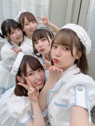 Rule 34 | 5girls, aoyama nagisa, costume, date sayuri, indoors, liyuu, looking at viewer, misaki nako, multiple girls, payton naomi, photo (medium), smile, standing, voice actor