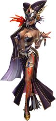 Rule 34 | breasts, cia (hyrule warriors), cleavage, dark skin, full body, hand on own hip, hyrule warriors, jewelry, large breasts, lots of jewelry, mask, nail polish, nintendo, official art, standing, the legend of zelda, thigh strap, white hair