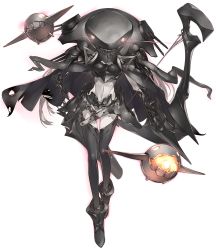 Rule 34 | 1girl, abyssal ship, armor, bow (weapon), cape, enemy aircraft (kancolle), european armored aircraft carrier princess, full body, highres, holding, holding bow (weapon), holding weapon, kantai collection, konishi (koconatu), navel, official art, pale skin, solo, torn cape, torn clothes, transparent background, weapon