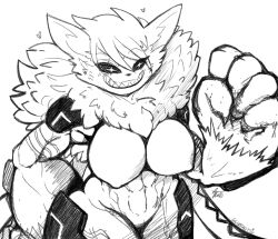 Rule 34 | 1girl, abs, armor, breasts, digimon, digimon (creature), female focus, furry, glubby, highres, large breasts, meicrackmon vicious mode, muscular, muscular female, solo