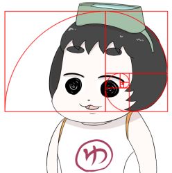 Rule 34 | 10s, 1girl, chibi, diving mask, diving mask on head, fibonacci sequence, gaiko kujin, goggles, goggles on head, golden rectangle, golden spiral, kantai collection, maru-yu-san, maru-yu (kancolle), simple background, solo, swimsuit
