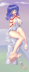 Rule 34 | absurdres, arms behind back, ass, asymmetrical hair, azur lane, backless outfit, ball gag, bare legs, bare shoulders, barefoot, bdsm, blue hair, blue nails, blush, bondage, bound, breasts, collarbone, dress, feet, footjob, gag, hair ornament, hairclip, halter dress, halterneck, high heels, highres, knees up, large breasts, legs, nail polish, noe ayahaneko, nude, ponytail, purple eyes, restrained, sandals, shibari, shoes, side ponytail, silver dress, silver footwear, soles, st. louis (azur lane), st. louis (luxurious wheels) (azur lane), toenail polish, toenails, toes