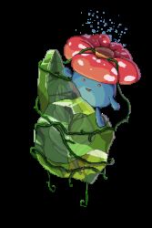 Rule 34 | animated, animated gif, artist name, creatures (company), evolutionary stone, flower, game freak, gen 1 pokemon, leaf, leaf stone, mcgmark, nintendo, no humans, pixel art, plant, pokemon, pokemon (creature), red eyes, solo, transparent, transparent background, vileplume, vines