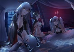 Rule 34 | aegir (azur lane), architecture, august von parseval (azur lane), azur lane, bed, black dress, black hair, black horns, black ribbon, blue eyes, cape, castle, coffee table, colored eyelashes, colored skin, couch, demon horns, dragon horns, dress, drink, elbe (azur lane), gothic architecture, grey hair, hair ribbon, halloween, highres, horns, long hair, midnight bliss, moonlight, multicolored clothes, multicolored eyes, multicolored hair, multicolored horns, nail polish, neuf909, night, night sky, nightgown, red curtains, red horns, red nails, ribbon, short hair, sky, table, twintails, ulrich von hutten (azur lane), very long hair, white hair, white skin, yellow eyes