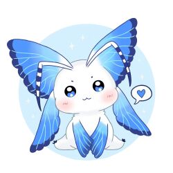 Rule 34 | antennae, blue eyes, bug, butterfly, butterfly wings, digimon, insect, insect wings, morphomon, wings