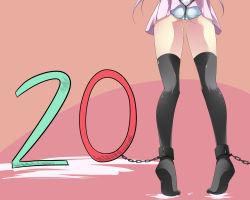 Rule 34 | 10s, 1girl, 2011, ankle cuffs, ass, bdsm, bondage, bound, rabbit tail, chain, crotch rope, cuffs, kneepits, legs, maullarmaullar, panties, reisen udongein inaba, rope, shackles, shibari, shibari over clothes, solo, tail, thighhighs, touhou, underwear, upskirt, white panties