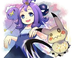 Rule 34 | + +, 1girl, :3, :d, acerola (pokemon), blue eyes, costume, creatures (company), drifloon, elite four, flat chest, flipped hair, game freak, gastly, gen 1 pokemon, gen 4 pokemon, gen 7 pokemon, gucchiann, hair ornament, half updo, mimikyu, nintendo, open mouth, pikachu costume, pokemon, pokemon (creature), pokemon sm, purple hair, short hair, smile, stitches, torn clothes, torn sleeves, trial captain