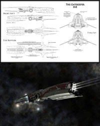 Rule 34 | 3d, absurdres, afterburner, battlecruiser (eve online), character sheet, commentary, concept art, eve online, glowing, greyscale, highres, jet engine, lineart, machinery, military, military vehicle, monochrome, multiple views, nebula, no humans, nym182, original, realistic, rocket engine, science fiction, ship, sky, space, spacecraft, spaceship, star (sky), starry sky, thrusters, vehicle focus, warship, watercraft, window