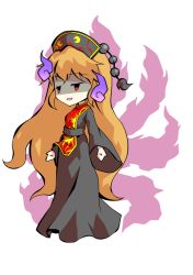 Rule 34 | clip studio paint (medium), dairi, grey hat, hair between eyes, hat, junko (touhou), shaded face, simple background, solo, standing, tabard, tachi-e, touhou, transparent background