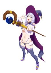 Rule 34 | 1girl, :d, artist request, bad perspective, bikini, bikini warriors, blue eyes, bow, breasts, cape, cosplay, drawfag, full body, hat, holding, holding staff, large breasts, mage (bikini warriors), mage (bikini warriors) (cosplay), medium hair, navel, open mouth, purple bikini, purple bow, purple cape, purple footwear, purple hat, smile, solo, staff, standing, swimsuit, tejina senpai, tejina senpai (series), thighhighs, transparent background, v, white hair, wizard hat