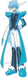 Rule 34 | 1boy, angelic layer, artist request, blue hair, full body, lowres, male focus, simple background, solo, standing, tagme, white background, wizard (angelic layer)