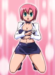 Rule 34 | bow, bowtie, breasts, chiki (chikibw), cleavage, green eyes, high heels, rio rollins, tagme