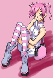 Rule 34 | digimon, digimon world re:digitize, hair ornament, hairpin, highres, pink eyes, pink hair, rindou akiho, short hair, twintails