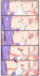 Rule 34 | 2girls, absurdres, after kiss, blush, close-up, earrings, french kiss, highres, hololive, hololive indonesia, jewelry, kiss, licking lips, makeitezz21, moona hoshinova, multiple girls, open mouth, parted lips, pavolia reine, saliva, saliva trail, tongue, tongue out, twitter username, upper body, virtual youtuber, yuri