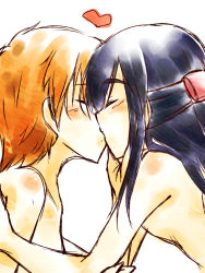 Rule 34 | 2girls, futari wa precure, kiss, misumi nagisa, multiple girls, nude, precure, yukishiro honoka, yuri