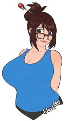 Rule 34 | 1girl, breasts, glasses, large breasts, mei (overwatch), overwatch, overwatch 1, solo, tagme