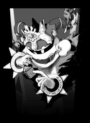 Rule 34 | bel (doting123), book, commentary request, crown, greyscale, holding, holding book, horns, kirby, kirby&#039;s return to dream land, kirby (series), magolor, master crown, monochrome, nintendo, no humans, on shoulder, rayman limbs, solid oval eyes