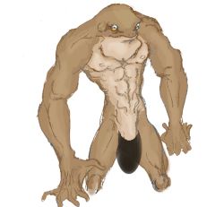 Rule 34 | 1boy, battletoads, censored, cowboy shot, cropped legs, frog, monster, muscular, oekaki, pimple (battletoads), simple background, solo, standing, tagu, toad (animal), white background, zaiu8