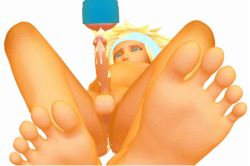 Rule 34 | 1boy, 3d, animated, animated gif, barefoot, blonde hair, blue eyes, cum, feet, kingdom hearts, male focus, nude, penis, sex toy, sora (kingdom hearts), tagme, testicles, toes
