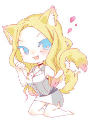 Rule 34 | 1girl, animal ears, ansatsu kyoushitsu, artist request, blonde hair, cat ears, cat tail, irina jelavic, tail