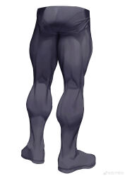 Rule 34 | 1boy, absurdres, ass, bara, black leggings, boots, from behind, highres, leather, leather boots, leg belt, leggings, lower body, male focus, muscular, muscular male, my eight, original, skin tight, solo, standing, thick thighs, thighs
