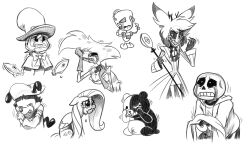 Rule 34 | 2019, character request, copyright request, crossover, crying, crying with eyes open, danganronpa (series), ears through headwear, fluttershy, furry, furry male, hazbin hotel, highres, invader zim, monokuma, my little pony, my little pony: friendship is magic, peacock (skullgirls), sans, skullgirls, tears, twitter, undertale, xerxapplestix