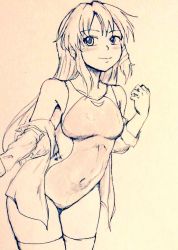 Rule 34 | 1girl, alternate costume, bare legs, bare shoulders, breasts, closed mouth, collarbone, commentary request, competition swimsuit, covered navel, d-m (dii emu), eyelashes, frog hair ornament, greyscale, hair ornament, hood, hoodie, kochiya sanae, leaning forward, long hair, looking at viewer, medium breasts, monochrome, one-piece swimsuit, open clothes, open hoodie, open mouth, smile, snake hair ornament, swimsuit, touhou