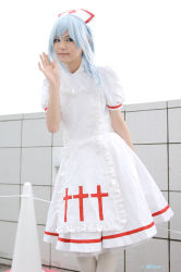 Rule 34 | apron, blue hair, cosplay, kouno tooru, kouzuki suzuka, nurse, photo (medium), princess princess