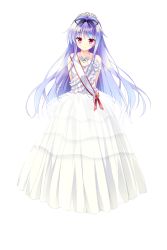 Rule 34 | 1girl, arms behind back, bare shoulders, bow, bowtie, collarbone, dress, frills, full body, golden marriage, hair bow, hayakawa harui, highres, jewelry, long hair, looking at viewer, marika von wittelsbach, official art, smile, solo, standing, tiara, transparent background, very long hair, white dress