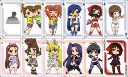 Rule 34 | 1boy, 6+girls, akizuki ritsuko, amami haruka, animal ears, antenna hair, beak, card, card (medium), chibi, cool &amp; sexy (idolmaster), cosmic &amp; funny (idolmaster), cute &amp; girly (idolmaster), dark haruka, everyone, futami ami, futami mami, gas mask, hagiwara yukiho, horse head, horse mask, hoshii miki, idolmaster, idolmaster (classic), idolmaster 1, kikuchi makoto, kisaragi chihaya, mask, minase iori, miura azusa, multiple girls, ninja, parody, punkish gothic, rabbit ears, respirator, siblings, sisters, standing, takatsuki yayoi, thighhighs, twins, twintails, zanzi
