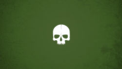 Rule 34 | 10s, black rock shooter, dead master, green theme, highres, icon (computing), minimalist, skull, symbol, wallpaper