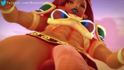 Rule 34 | 1girl, 1other, 3d, abs, animated, artist name, bandoned1, blue lips, bottomless, bouncing penis, bracelet, dark skin, epaulettes, erection, fellatio, fellatio pov, female pov, full-package futanari, futanari, gerudo, hair ornament, hair tied up, irrumatio, jewelry, large penis, looking at viewer, lowres, moaning, muscular, navel, nintendo, oral, outdoors, partially undressed, penis, pink sky, pov, red hair, sex, sky, sound, source filmmaker (medium), sunset, tagme, testicles, the legend of zelda, the legend of zelda: breath of the wild, thighs, twitter username, urbosa, video