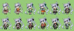 Rule 34 | 1girl, cosplay, hatsune miku, hatsune miku (cosplay), long hair, mof, mof&#039;s silver haired twintailed girl, multiple views, oekaki, original, twintails, variations, very long hair, vocaloid
