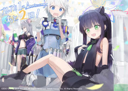 Rule 34 | 6+girls, animal ears, balloon, blue archive, bottle, breasts, casual, commentary request, grey hair, halo, hifumi (blue archive), jacket, junko (blue archive), kirino (blue archive), kokona (blue archive), medium breasts, mouse ears, multiple girls, open mouth, peeking out, saya (blue archive), school uniform, shorts, shun (blue archive), shun (small) (blue archive), table, wasabi60, aged down, yuzu (blue archive)