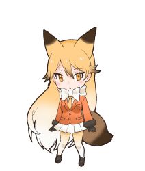 Rule 34 | 1girl, animal costume, animal ear fluff, animal ears, ezo red fox (kemono friends), highres, kemono friends, looking at viewer, official art, solo, standing, tachi-e, tail, transparent background, yoshizaki mine