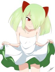 Rule 34 | 1girl, absurdres, bare shoulders, child, creatures (company), faxtronofficial, game freak, gen 3 pokemon, green hair, highres, kirlia, nintendo, personification, pokemon, twintails