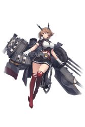 Rule 34 | full body, kantai collection, low (lowervoice), miniskirt, mutsu (kancolle), mutsu kai ni (kancolle), red thighhighs, searchlight, skirt, solo, tagme, thighhighs, transparent background