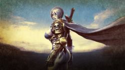 Rule 34 | ass, breasts, cape, highres, isabella valentine, large breasts, namco, short hair, solo, soul calibur, white hair