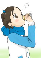 Rule 34 | 1girl, drink, ichigo mashimaro, itou chika, jacket, scarf, solo