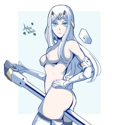 Rule 34 | absurdres, artsu waifu, blue eyes, fate/grand order, fate (series), galatea (fate), highres, joints, pale skin, robot joints, white hair