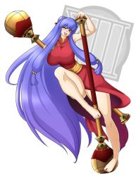 Rule 34 | 1girl, breasts, chinese clothes, double bun, highres, huge breasts, long hair, purple hair, ranma 1/2, red eyes, shampoo (ranma 1/2), sidelocks, xiii