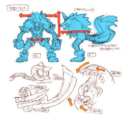 Rule 34 | chain, claws, concept art, dragon: marked for death, inti creates, lycanthrope (dfmd), nakayama tooru, official art, tagme, tail, werewolf