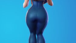 Rule 34 | 1girl, 3d, alternate costume, animated, artist name, asian, ass, ass focus, ass shake, blue background, blue bodysuit, bodysuit, capcom, chun-li, dancing, fortnite, from behind, huge ass, jiggle, jumping, leggings, lower body, official alternate costume, shiny clothes, simple background, skin tight, solo focus, sound, street fighter, street fighter zero (series), tagme, thigh gap, video, wide hips