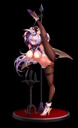 Rule 34 | 1girl, absurdres, bdsm, bondage, bound, breasts, chain, cleft of venus, highres, large breasts, pussy, standing, standing on one leg, ulrich, ulrich (tagaragakuin)