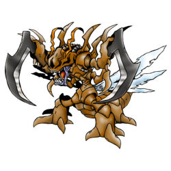 digimon digimon_(creature) digimon_world_3 sharp_teeth simple_background snimon solo teeth white_background